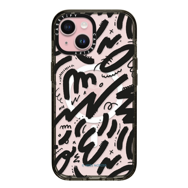 A-GENT TOKYO x CASETiFY iPhone 15 Case Geometric,Line Art Black Impact Case MagSafe Compatible Aries Moross- Brush Father's Day A-GENT TOKYO x CASETiFY iPhone 15 Case Geometric,Line Art Black Impact Case MagSafe Compatible Aries Moross- Brush Father's Day