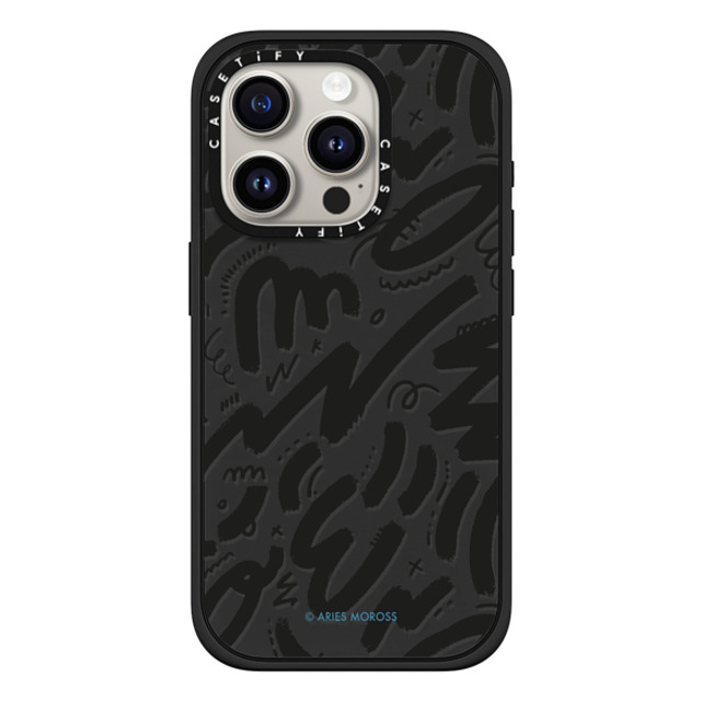 A-GENT TOKYO x CASETiFY iPhone 15 Pro Case Geometric,Line Art Matte Black Impact Case MagSafe Compatible Aries Moross- Brush Father's Day A-GENT TOKYO x CASETiFY iPhone 15 Pro Case Geometric,Line Art Matte Black Impact Case MagSafe Compatible Aries Moross- Brush Father's Day