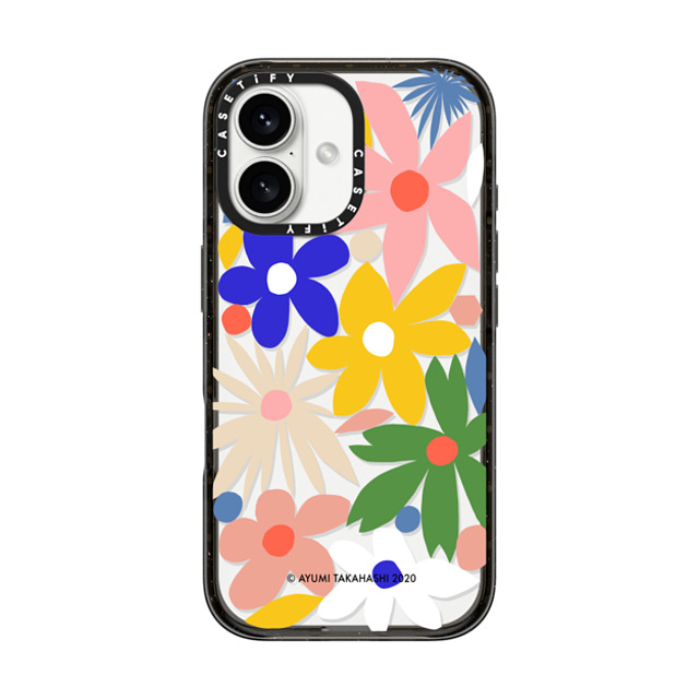 A-GENT TOKYO x CASETiFY iPhone 16 Case Floral Black Impact Case Ayumi Takahashi- Big Flowers Mother's Day A-GENT TOKYO x CASETiFY iPhone 16 Case Floral Black Impact Case Ayumi Takahashi- Big Flowers Mother's Day