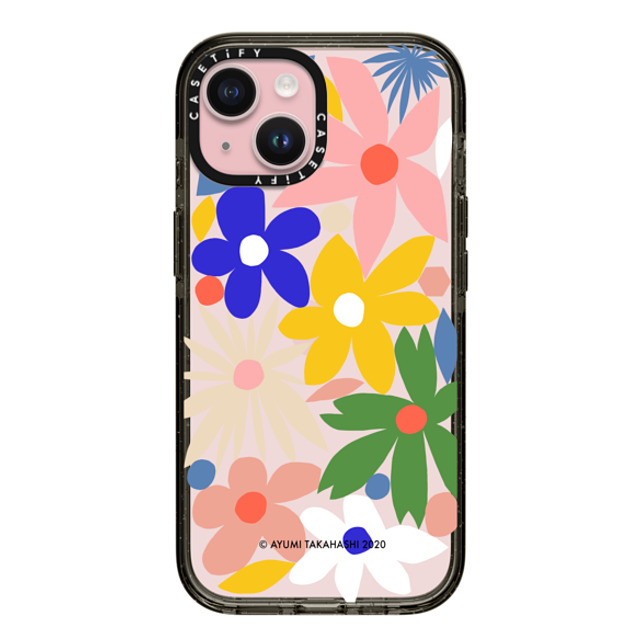 A-GENT TOKYO x CASETiFY iPhone 15 Case Floral Black インパクトケース Ayumi Takahashi- Big Flowers Mother's Day A-GENT TOKYO x CASETiFY iPhone 15 Case Floral Black インパクトケース Ayumi Takahashi- Big Flowers Mother's Day