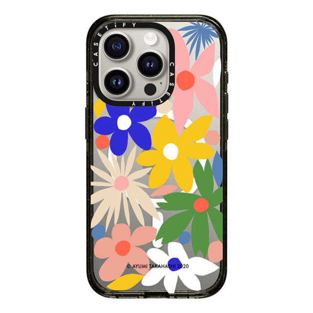 A-GENT TOKYO x CASETiFY iPhone 15 Pro Case Floral Black Impact Case MagSafe Compatible Ayumi Takahashi- Big Flowers Mother's Day A-GENT TOKYO x CASETiFY iPhone 15 Pro Case Floral Black Impact Case MagSafe Compatible Ayumi Takahashi- Big Flowers Mother's Day