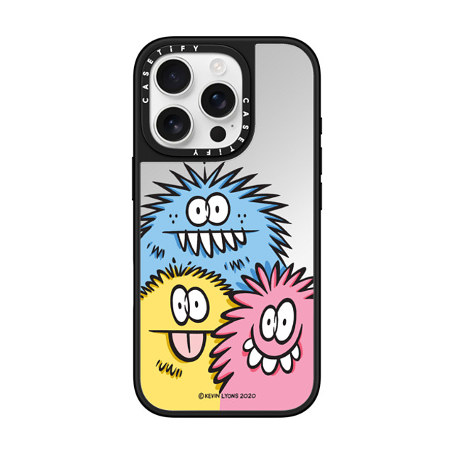 A-GENT TOKYO x CASETiFY iPhone 16 Pro ケース Cartoon,Geometric Silver on Black ミラーケース MagSafe対応 Kevin Lyons- 3 Corner Monsters Back to School A-GENT TOKYO x CASETiFY iPhone 16 Pro ケース Cartoon,Geometric Silver on Black ミラーケース MagSafe対応 Kevin Lyons- 3 Corner Monsters Back to School