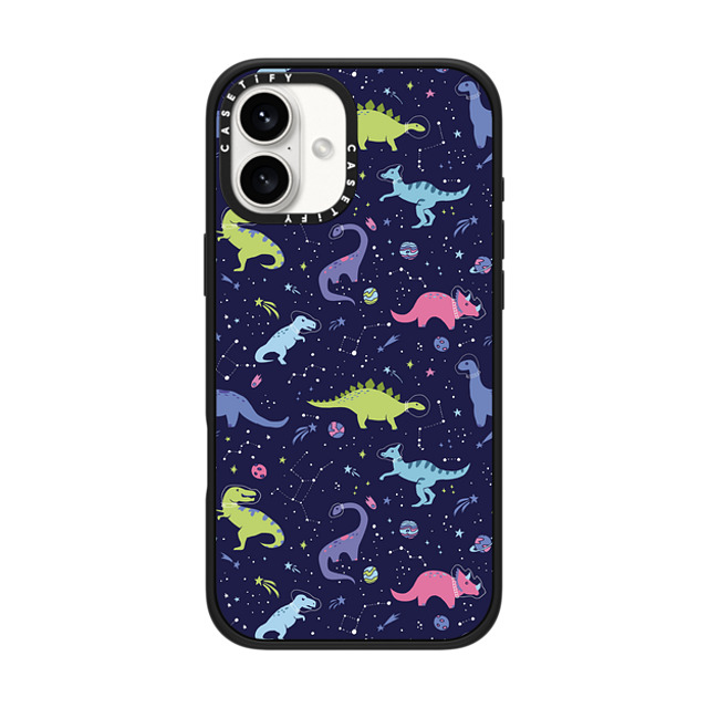 CASETiFY iPhone 16 Plus Case Matte Black Impact Case Dinosaur,Space Dinosaurs in Space - Purple CASETiFY iPhone 16 Plus Case Matte Black Impact Case Dinosaur,Space Dinosaurs in Space - Purple