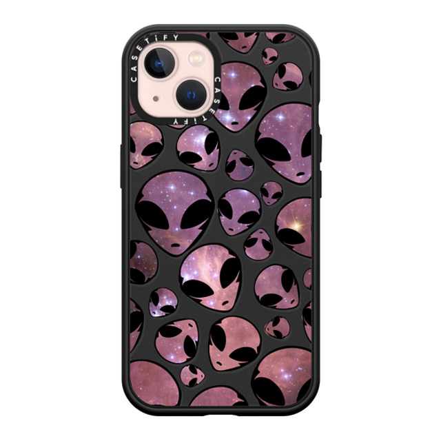 Allison Reich x CASETiFY iPhone 13 ケース マットブラック インパクトケース MagSafe対応 Aliens - We Are Not Alone