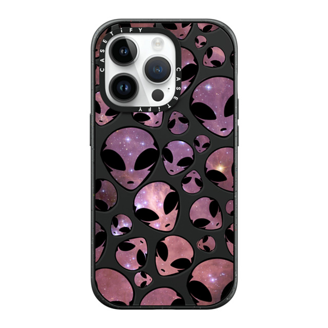 Allison Reich x CASETiFY iPhone 14 Pro ケース マットブラック インパクトケース MagSafe対応 Aliens - We Are Not Alone