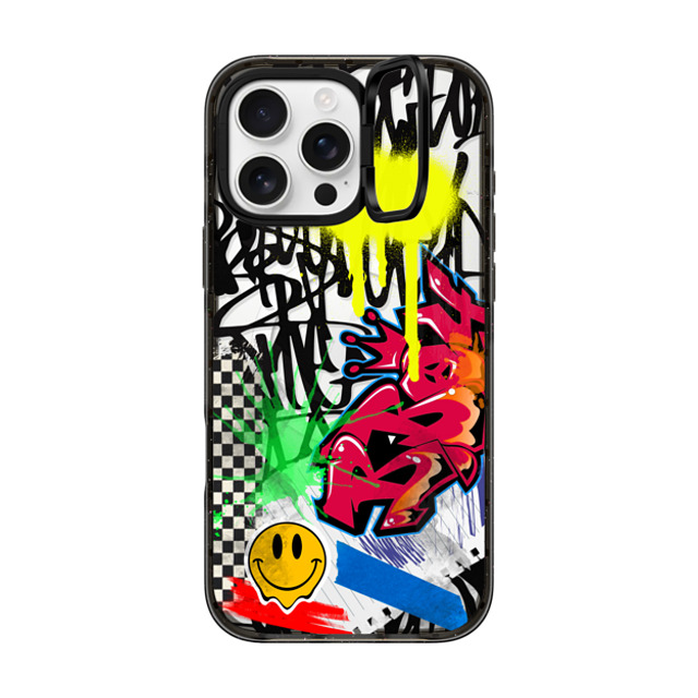 Allison Reich x CASETiFY iPhone 16 Pro Max Case Street Art Black インパクトリングスタンドケース MagSafe対応 Graffiti Sticker Grunge Father's Day Allison Reich x CASETiFY iPhone 16 Pro Max Case Street Art Black インパクトリングスタンドケース MagSafe対応 Graffiti Sticker Grunge Father's Day