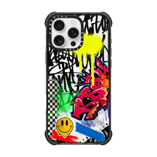 Allison Reich x CASETiFY iPhone 16 Pro Max Case Street Art Black ウルトラ インパクトケース MagSafe 対応 Graffiti Sticker Grunge Father's Day Allison Reich x CASETiFY iPhone 16 Pro Max Case Street Art Black ウルトラ インパクトケース MagSafe 対応 Graffiti Sticker Grunge Father's Day