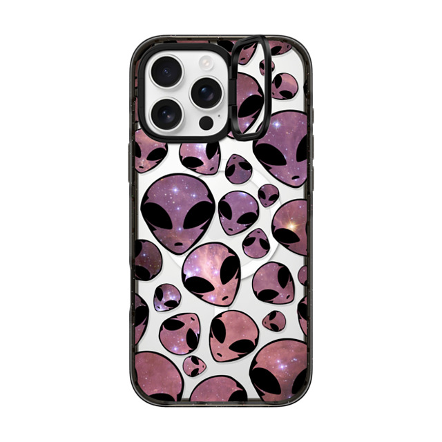 Allison Reich x CASETiFY iPhone 16 Pro Max ケース ブラック インパクトリングスタンドケース MagSafe対応 Aliens - We Are Not Alone