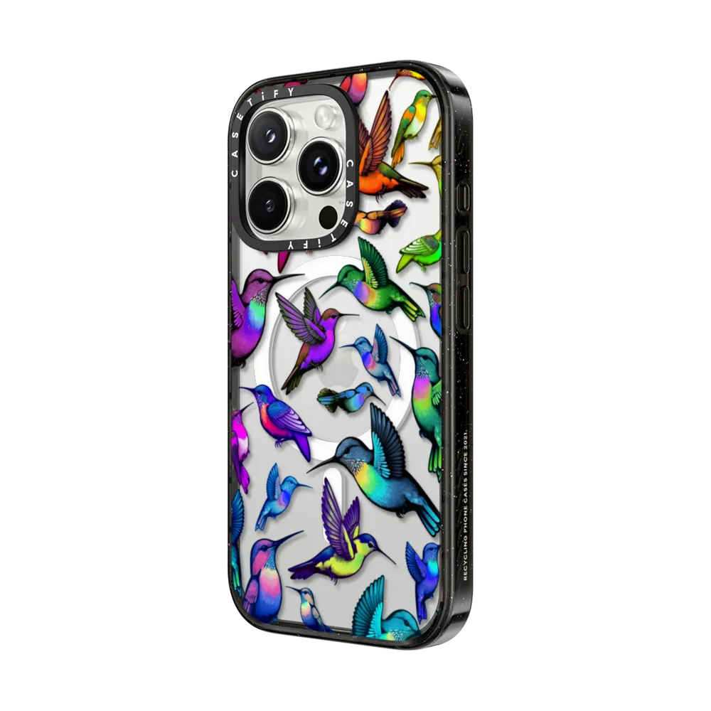 Impact iPhone 16 Pro Max Case MagSafe Compatible - Hummingbird Rainbow