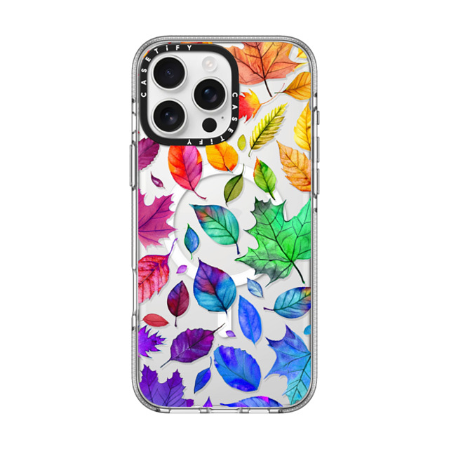 Allison Reich x CASETiFY iPhone 16 Pro Max ケース Floral,Rainbow クリア クリア ケース MagSafe対応 Autumn Rainbow Leaves Back to School Allison Reich x CASETiFY iPhone 16 Pro Max ケース Floral,Rainbow クリア クリア ケース MagSafe対応 Autumn Rainbow Leaves Back to School