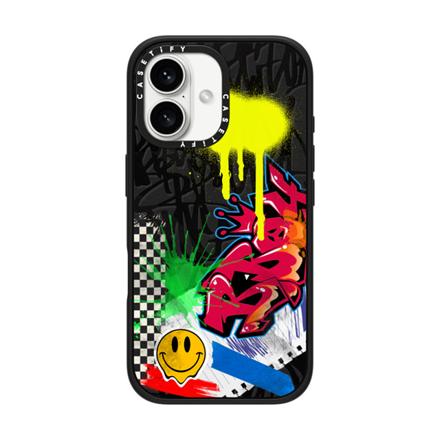 Allison Reich x CASETiFY iPhone 16 Case Street Art Matte Black Impact Case MagSafe Compatible Graffiti Sticker Grunge Father's Day Allison Reich x CASETiFY iPhone 16 Case Street Art Matte Black Impact Case MagSafe Compatible Graffiti Sticker Grunge Father's Day