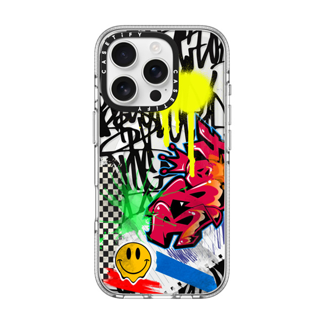 Allison Reich x CASETiFY iPhone 16 Pro Case Street Art Clear Clear Case MagSafe Compatible Graffiti Sticker Grunge Father's Day Allison Reich x CASETiFY iPhone 16 Pro Case Street Art Clear Clear Case MagSafe Compatible Graffiti Sticker Grunge Father's Day