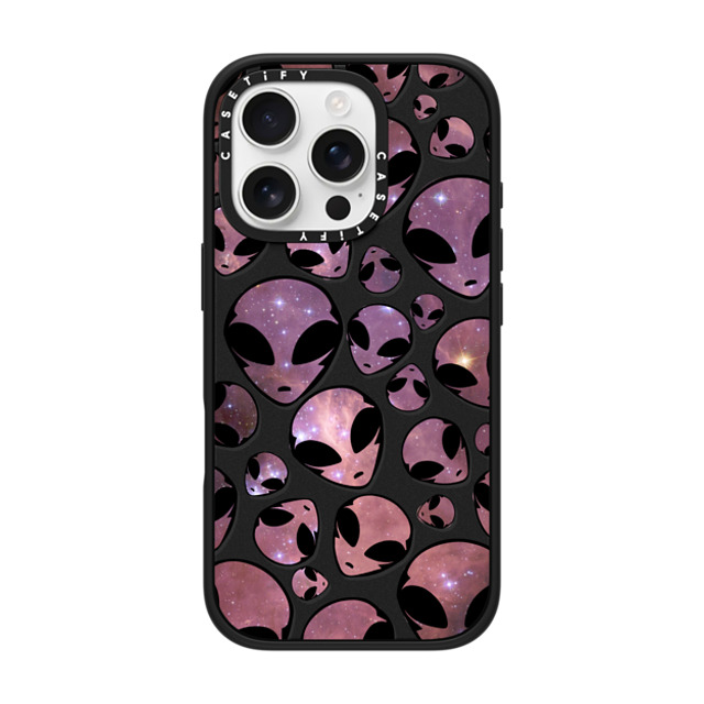 Allison Reich x CASETiFY iPhone 16 Pro ケース マットブラック インパクトケース MagSafe対応 Aliens - We Are Not Alone