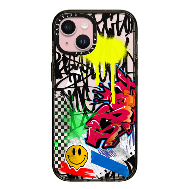Allison Reich x CASETiFY iPhone 15 Case Street Art ブラック インパクトケース MagSafe対応 Graffiti Sticker Grunge Mother's Day Allison Reich x CASETiFY iPhone 15 Case Street Art ブラック インパクトケース MagSafe対応 Graffiti Sticker Grunge Mother's Day