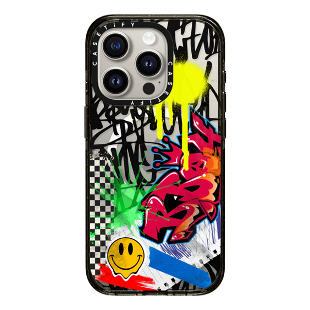 Allison Reich x CASETiFY iPhone 15 Pro Case Street Art Black Impact Case MagSafe Compatible Graffiti Sticker Grunge Back to School Allison Reich x CASETiFY iPhone 15 Pro Case Street Art Black Impact Case MagSafe Compatible Graffiti Sticker Grunge Back to School