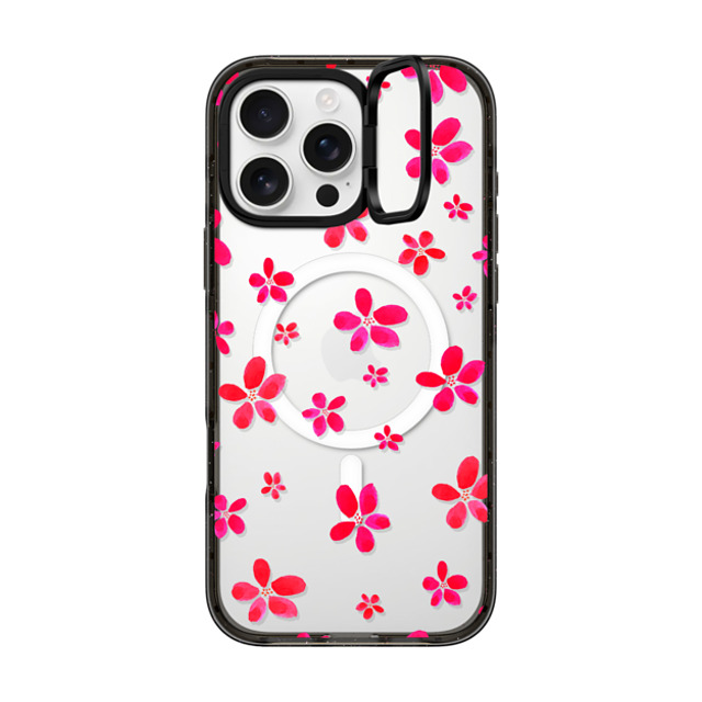 Allison Reich x CASETiFY iPhone 16 Pro Max ケース Summer,Floral ブラック インパクトリングスタンドケース MagSafe対応 Pink & Red Summer Flowers Father's Day Allison Reich x CASETiFY iPhone 16 Pro Max ケース Summer,Floral ブラック インパクトリングスタンドケース MagSafe対応 Pink & Red Summer Flowers Father's Day