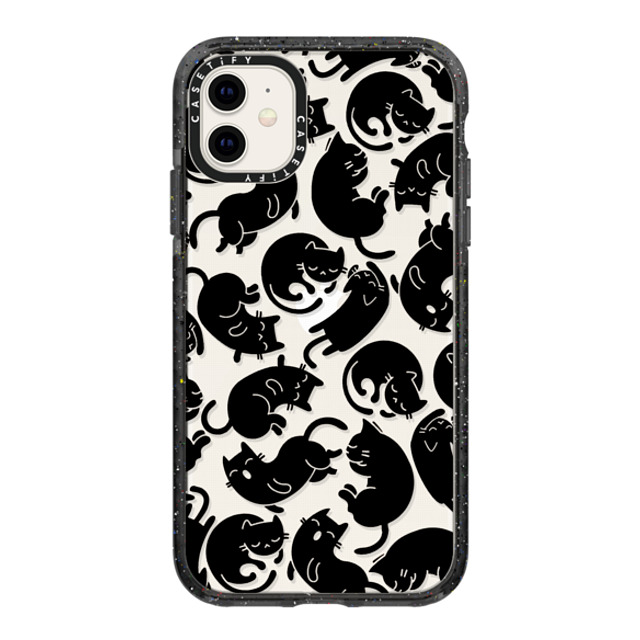 Allison Reich x CASETiFY iPhone 11 ケース ブラック インパクトケース Lazy Black Cats