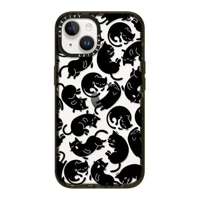 Allison Reich x CASETiFY iPhone 14 ケース ブラック インパクトケース Lazy Black Cats