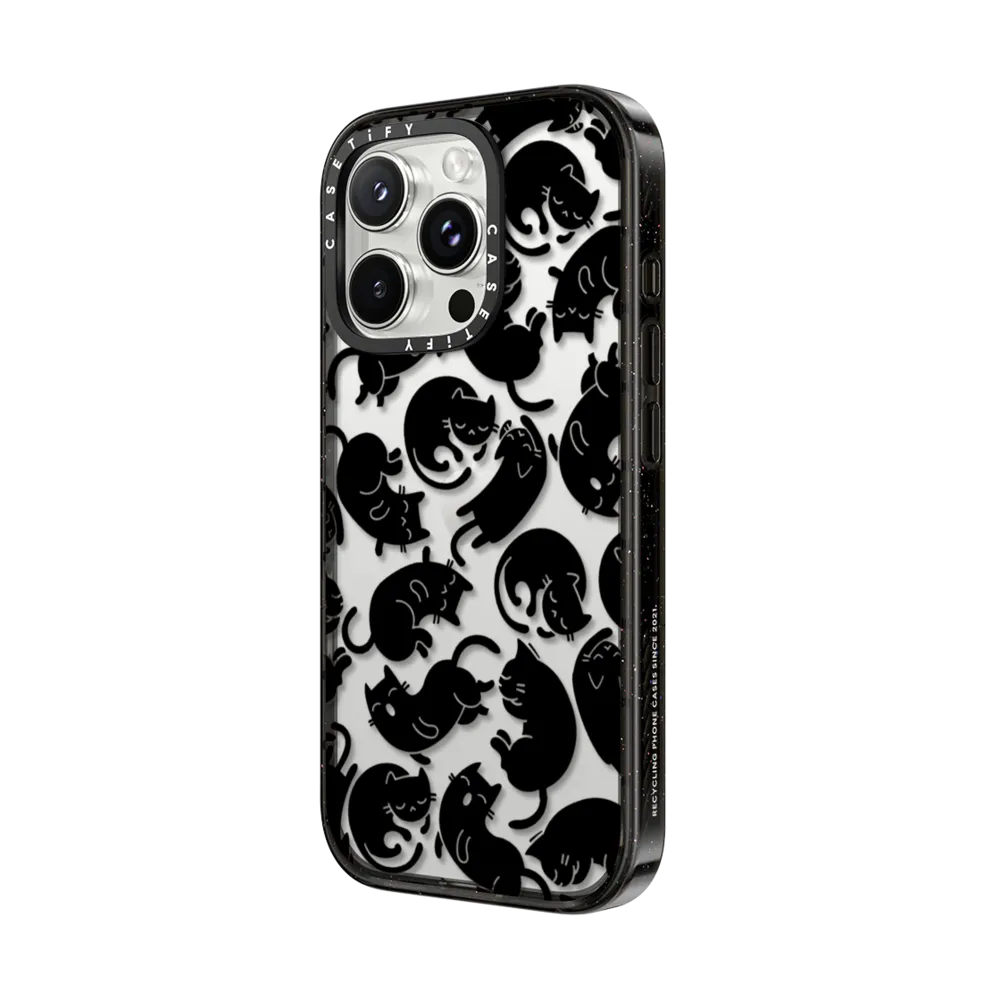 Impact iPhone 16 Pro Max Case - Lazy Black Cats