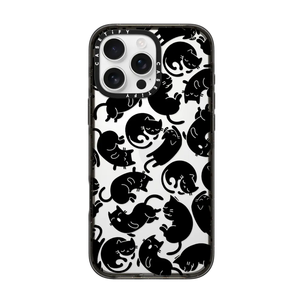 Impact iPhone 16 Pro Max Case - Lazy Black Cats
