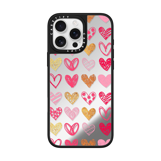 Allison Reich x CASETiFY iPhone 16 Pro Max Case Love,Abstract Silver on Black ミラーケース MagSafe対応 Doodle Hearts Back to School Allison Reich x CASETiFY iPhone 16 Pro Max Case Love,Abstract Silver on Black ミラーケース MagSafe対応 Doodle Hearts Back to School