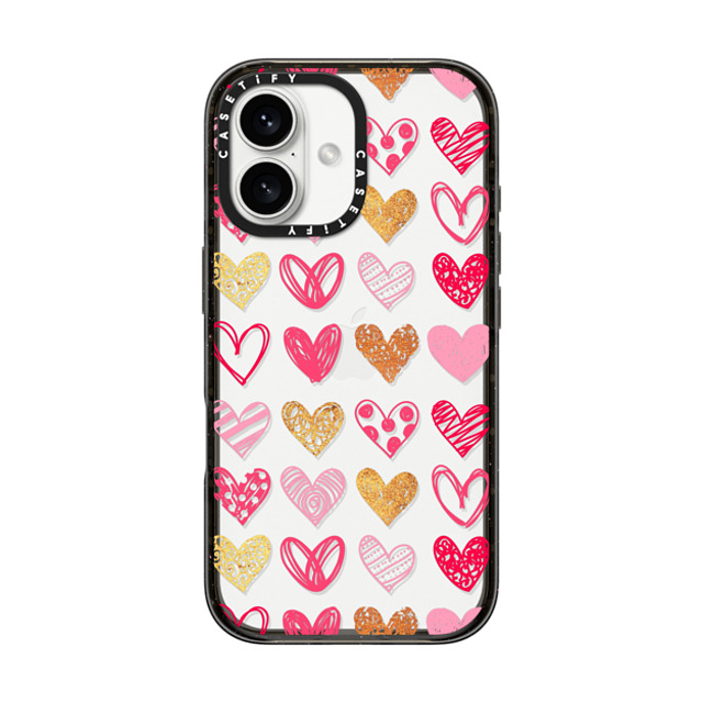 Allison Reich x CASETiFY iPhone 16 Case Love,Abstract Black Impact Case Doodle Hearts Father's Day Allison Reich x CASETiFY iPhone 16 Case Love,Abstract Black Impact Case Doodle Hearts Father's Day