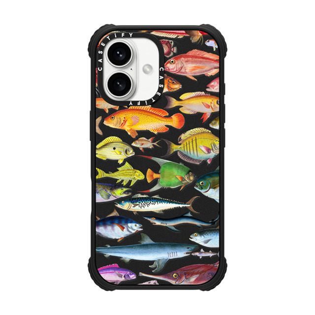 Allison Reich x CASETiFY iPhone 16 Case Matte Black ウルトラ インパクトケース MagSafe 対応 Fish Rainbow Allison Reich x CASETiFY iPhone 16 Case Matte Black ウルトラ インパクトケース MagSafe 対応 Fish Rainbow