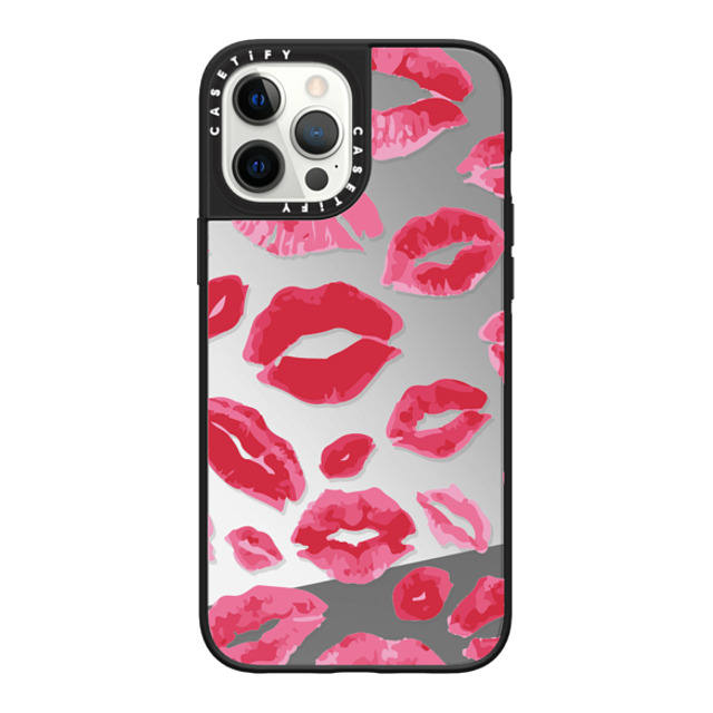 Allison Reich x CASETiFY iPhone 12 Pro Max Case Love,Abstract Silver on Black ミラーケース MagSafe対応 Lipstick Kisses Father's Day Allison Reich x CASETiFY iPhone 12 Pro Max Case Love,Abstract Silver on Black ミラーケース MagSafe対応 Lipstick Kisses Father's Day