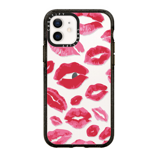 Allison Reich x CASETiFY iPhone 12 ケース ブラック インパクトケース Lipstick Kisses