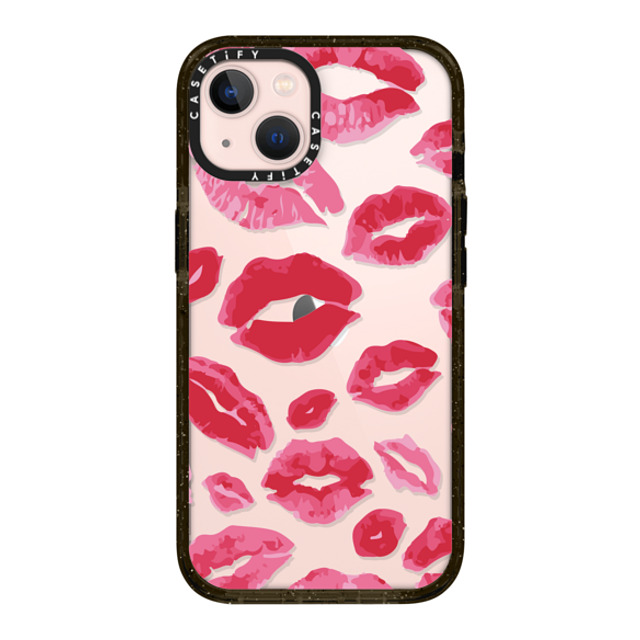 Allison Reich x CASETiFY iPhone 13 ケース ブラック インパクトケース Lipstick Kisses