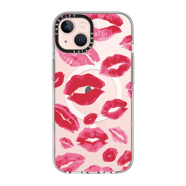 Allison Reich x CASETiFY iPhone 13 ケース クリア クリア ケース MagSafe対応 Lipstick Kisses