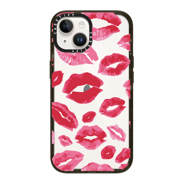 Allison Reich x CASETiFY iPhone 14 ケース ブラック インパクトケース Lipstick Kisses