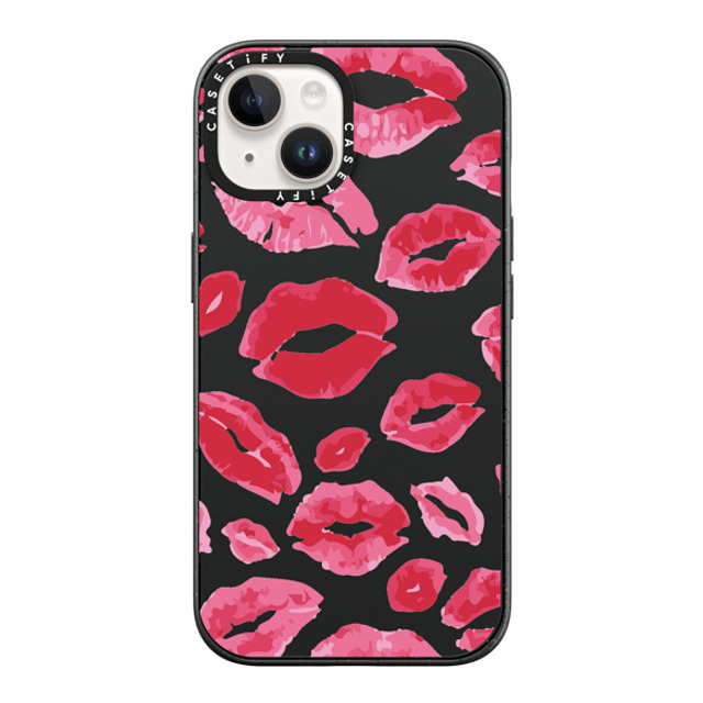 Allison Reich x CASETiFY iPhone 14 Case Matte Black Impact Case Lipstick Kisses Allison Reich x CASETiFY iPhone 14 Case Matte Black Impact Case Lipstick Kisses