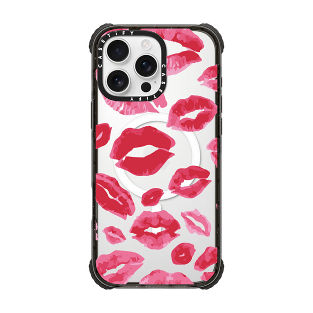 Allison Reich x CASETiFY iPhone 16 Pro Max ケース Love,Abstract ブラック ウルトラ インパクトケース MagSafe 対応 Lipstick Kisses Father's Day Allison Reich x CASETiFY iPhone 16 Pro Max ケース Love,Abstract ブラック ウルトラ インパクトケース MagSafe 対応 Lipstick Kisses Father's Day