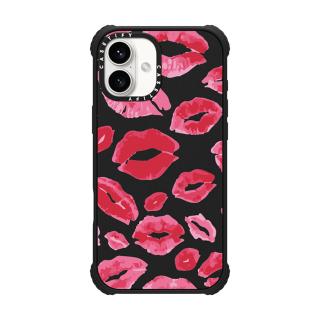 Allison Reich x CASETiFY iPhone 16 Plus Case Matte Black ウルトラ インパクトケース MagSafe 対応 Lipstick Kisses Allison Reich x CASETiFY iPhone 16 Plus Case Matte Black ウルトラ インパクトケース MagSafe 対応 Lipstick Kisses