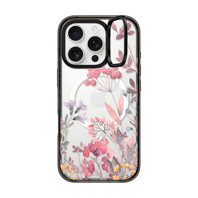 Allison Reich x CASETiFY iPhone 16 Pro ケース ブラック インパクトリングスタンドケース MagSafe対応 Springtime