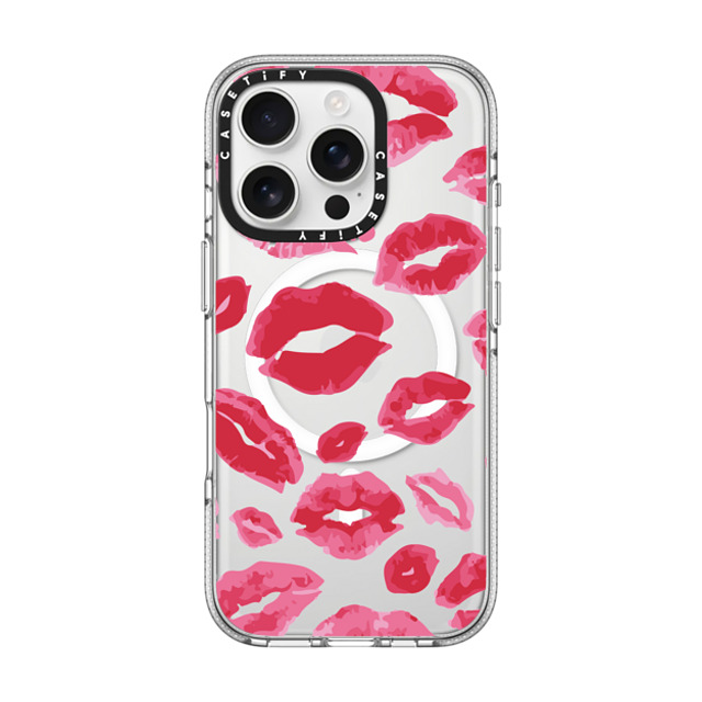 Allison Reich x CASETiFY iPhone 16 Pro ケース クリア クリア ケース MagSafe対応 Lipstick Kisses