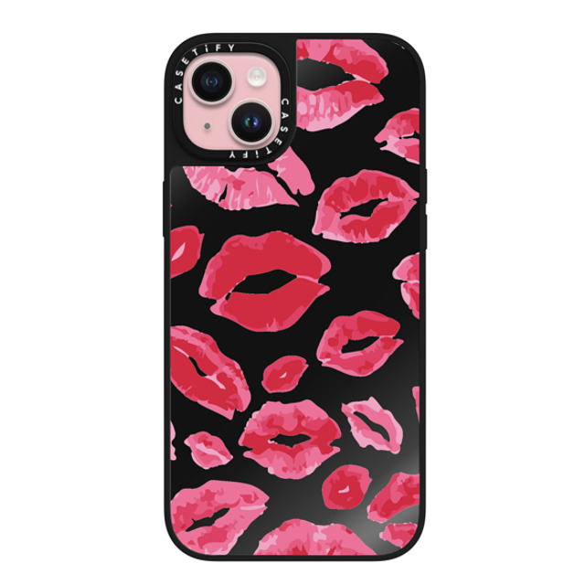 Allison Reich x CASETiFY iPhone 15 Plus ケース Love,Abstract Black on Black ミラーケース MagSafe対応 Lipstick Kisses Back to School Allison Reich x CASETiFY iPhone 15 Plus ケース Love,Abstract Black on Black ミラーケース MagSafe対応 Lipstick Kisses Back to School