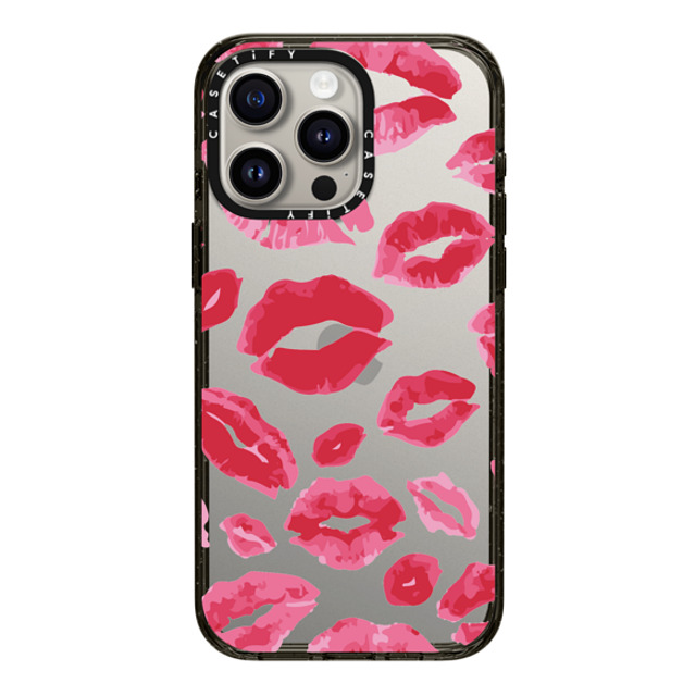 Allison Reich x CASETiFY iPhone 15 Pro Max Case Black Impact Case Lipstick Kisses Allison Reich x CASETiFY iPhone 15 Pro Max Case Black Impact Case Lipstick Kisses