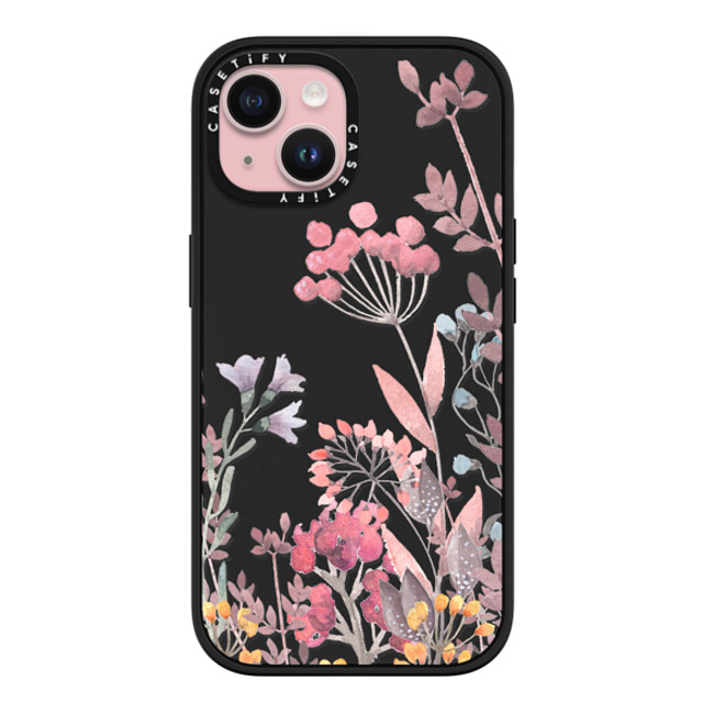 Allison Reich x CASETiFY iPhone 15 ケース マットブラック インパクトケース MagSafe対応 Springtime