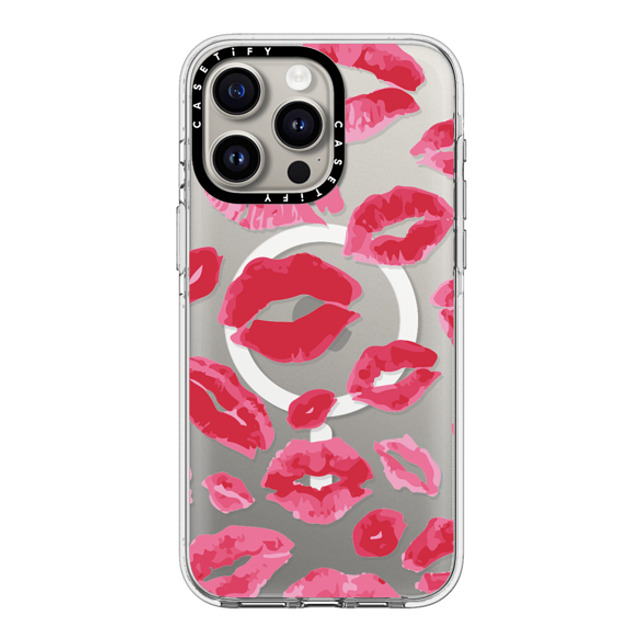 Allison Reich x CASETiFY iPhone 15 Pro Max ケース クリア クリア ケース MagSafe対応 Lipstick Kisses