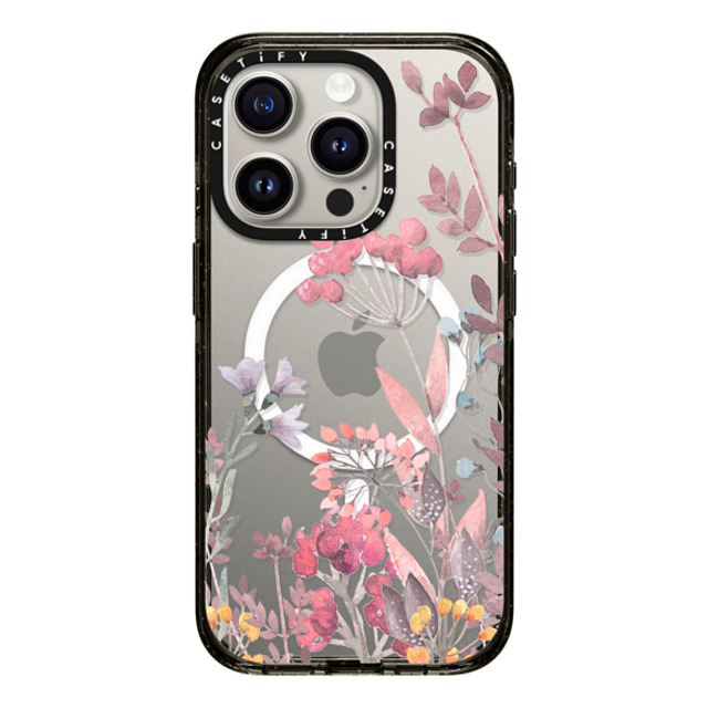 Allison Reich x CASETiFY iPhone 15 Pro ケース ブラック インパクトケース MagSafe対応 Springtime