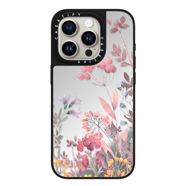 Allison Reich x CASETiFY iPhone 15 Pro Case Silver on Black ミラーケース MagSafe対応 Springtime Allison Reich x CASETiFY iPhone 15 Pro Case Silver on Black ミラーケース MagSafe対応 Springtime