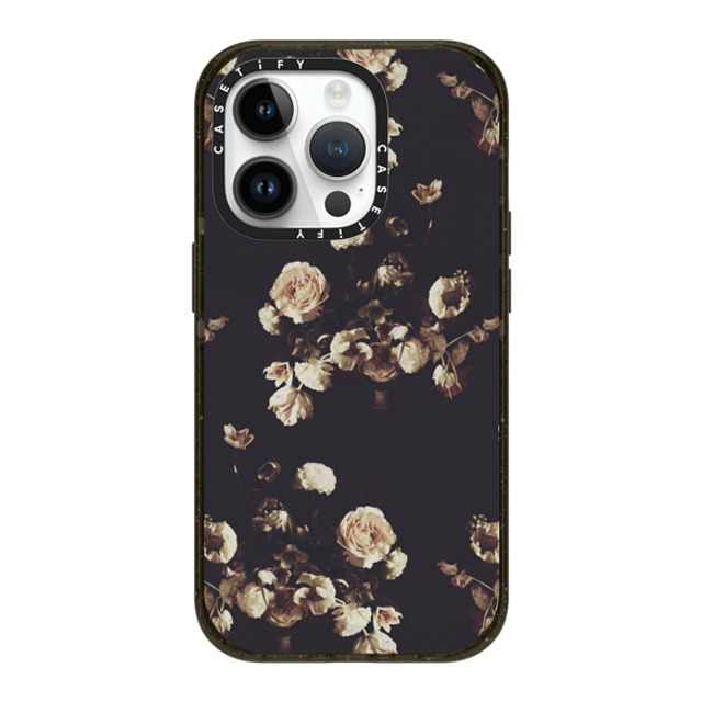 Allison Reich x CASETiFY iPhone 14 Pro ケース ブラック インパクトケース MagSafe対応 Antique Floral