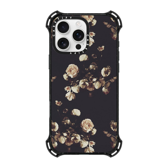 Allison Reich x CASETiFY iPhone 16 Pro Max ケース ブラック バウンスケース Antique Floral