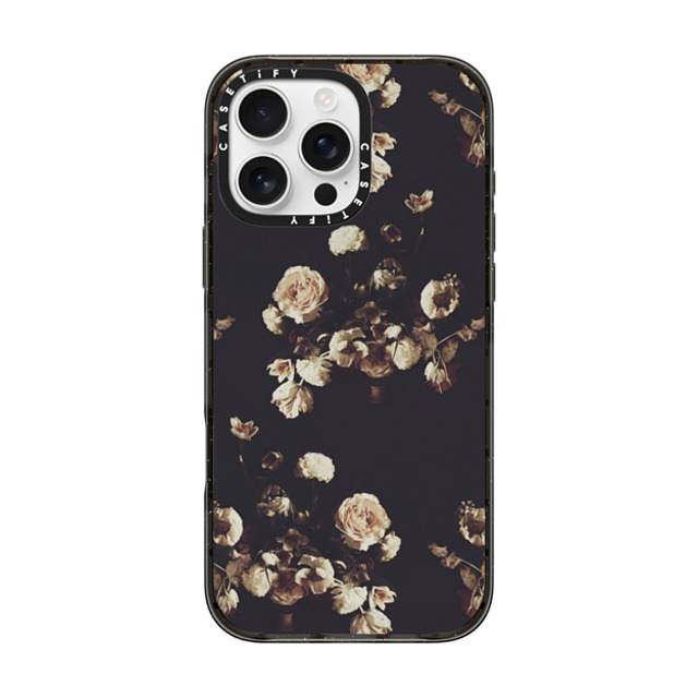 Allison Reich x CASETiFY iPhone 16 Pro Max ケース ブラック インパクトケース MagSafe対応 Antique Floral