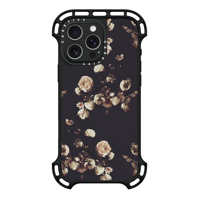 Allison Reich x CASETiFY iPhone 16 Pro Max ケース ブラック ウルトラ バウンスケース MagSafe対応 Antique Floral