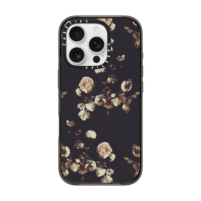 Allison Reich x CASETiFY iPhone 16 Pro ケース ブラック インパクトケース MagSafe対応 Antique Floral