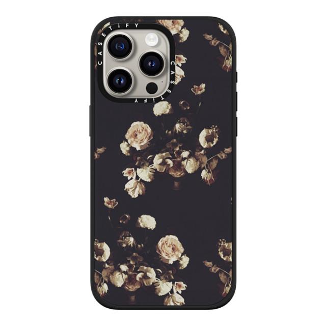 Allison Reich x CASETiFY iPhone 15 Pro Max ケース マットブラック インパクトケース MagSafe対応 Antique Floral