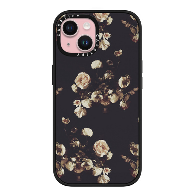 Allison Reich x CASETiFY iPhone 15 ケース マットブラック インパクトケース MagSafe対応 Antique Floral